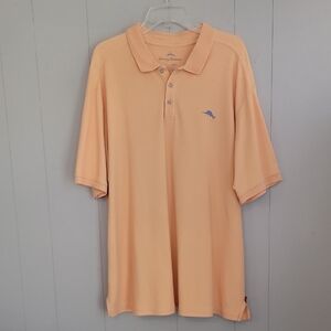 Tommy Bahama Men's Shirt XXL Orange Short Sleeve Polo